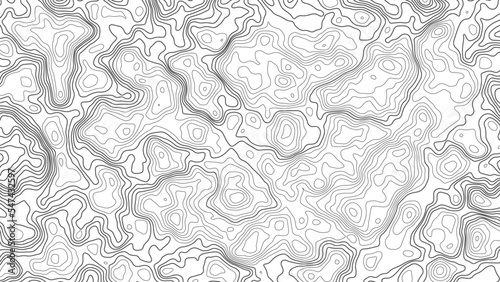 Abstract white topography vector background.  Line topography map design. The concept of conditional geographical pattern and topography. 