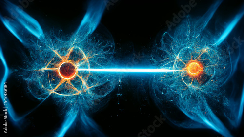 Quantum Nuclear Fusion, AI Generative photo