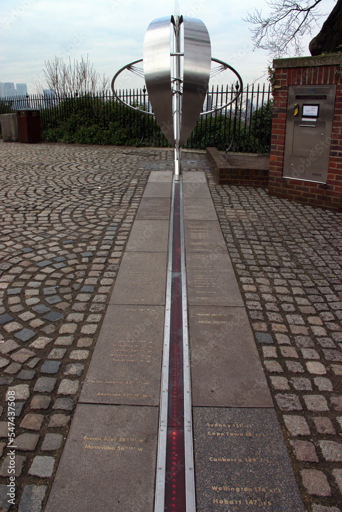 Prime Meridian Line Royal Observatory In Greenwich London United 
