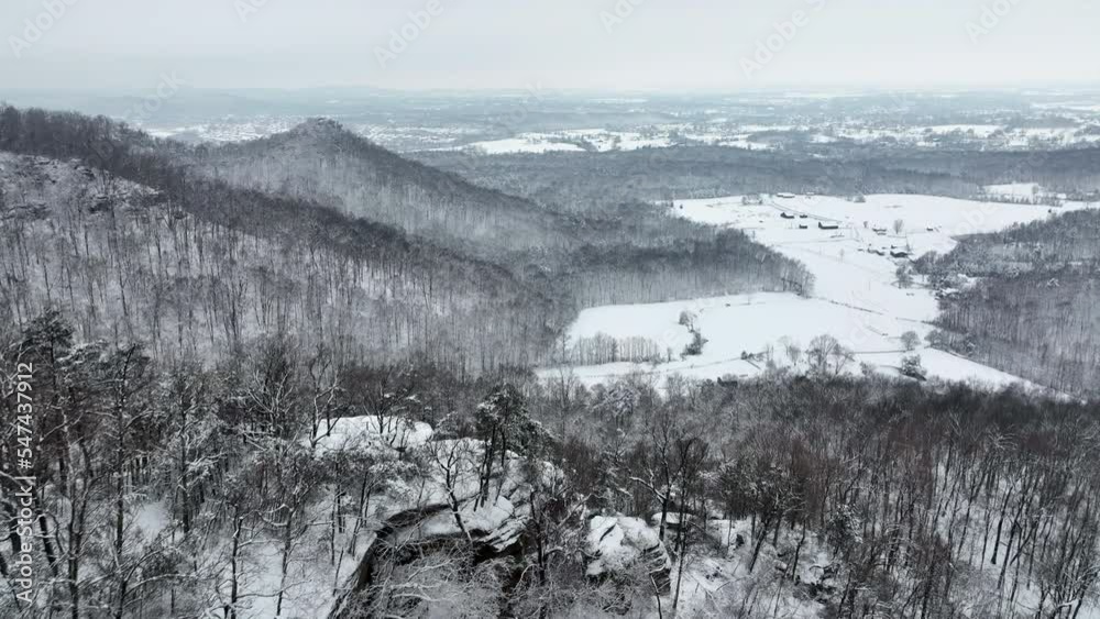 drone view over snow covered ground drone view over snow covered ground