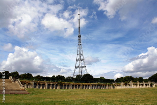 Trasmitter antenna on top of the ruins of the Crystal Palace, London, UK. photo