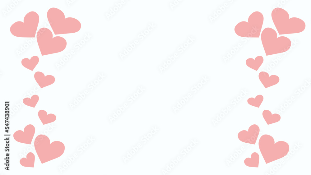 white background with pink hearts as a wallpaper
