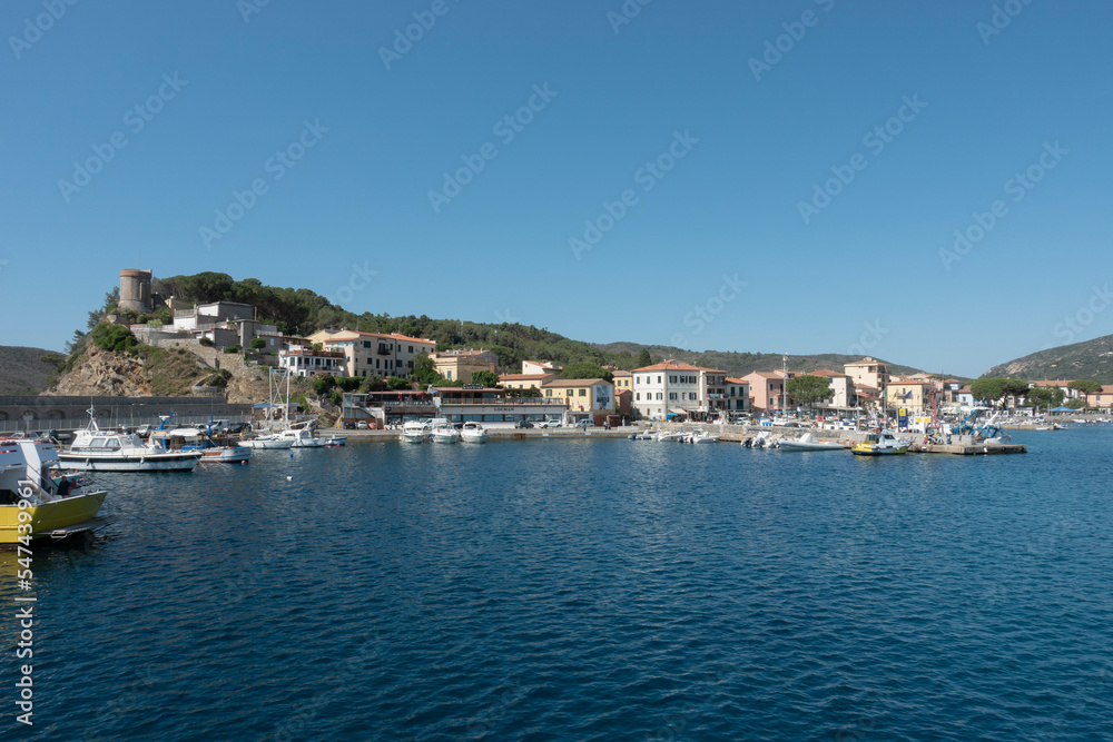 Marina di Campo harbour, Elba island, Tuscany, Italy,