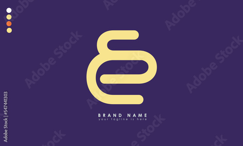 Naklejka Alphabet letters Initials Monogram logo EE