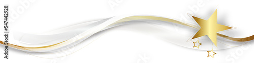 Gold Welle Wellen Band Banner Stern