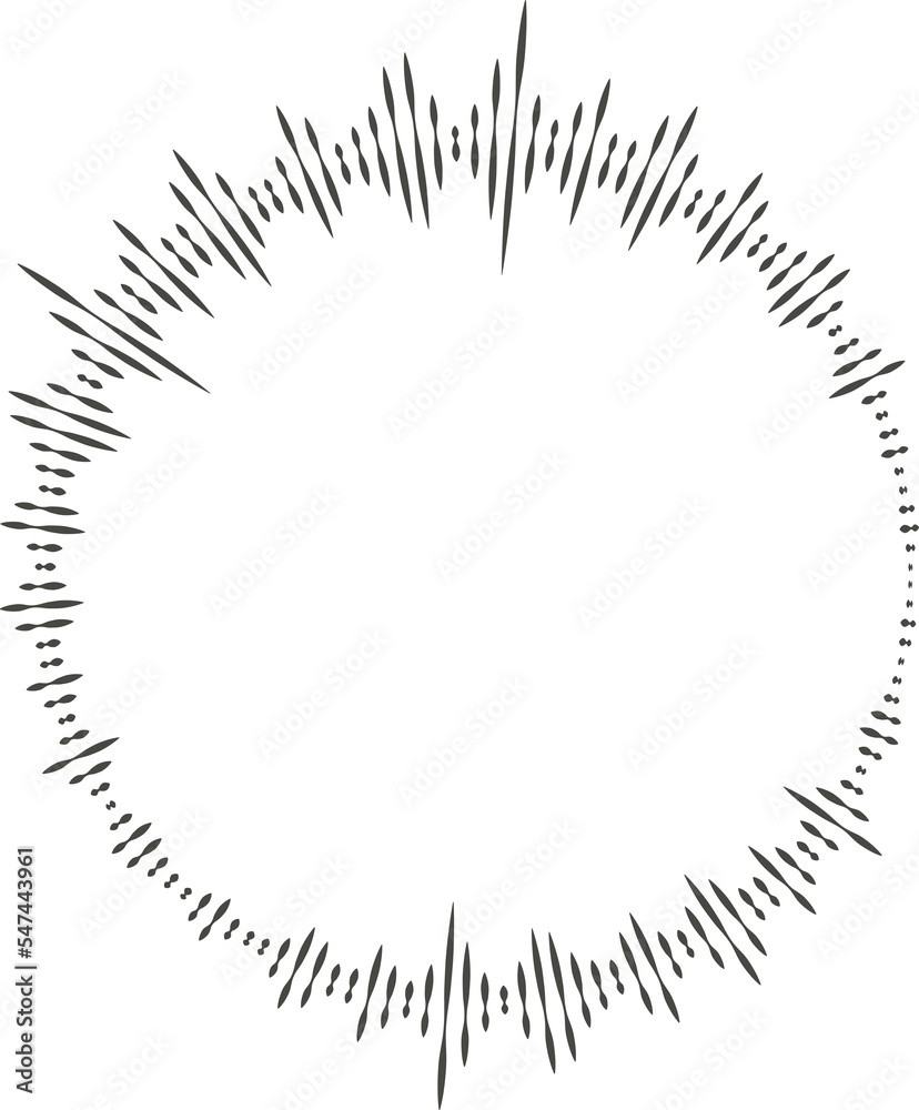 Circle audio wave. Circular music sound equalizer. Abstract radial radio and voice volume symbol.
Circle audio wave. Circular music sound equalizer. Abstract radial radio and voice volume symbol.
