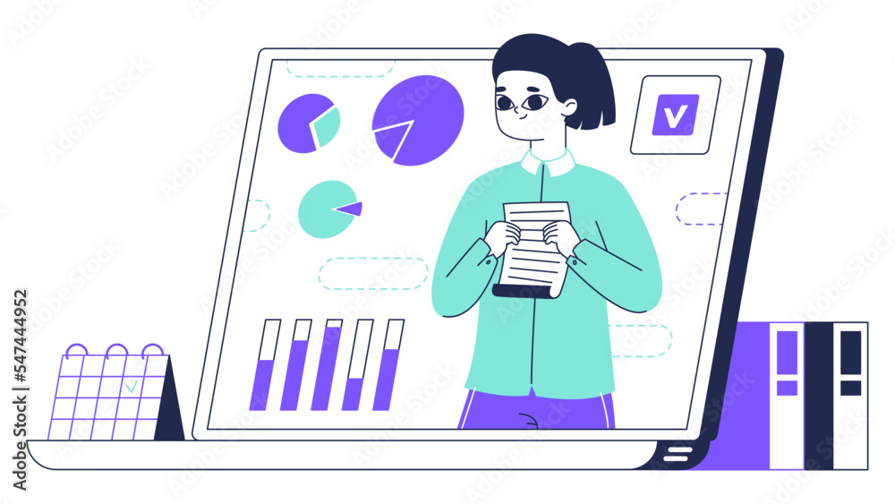 Online business consulting service. Business web platforms app, man on gadget screen provide service isolated flat vector illustration on white background Online business consulting service. Business web platforms app, man on gadget screen provide service isolated flat vector illustration on white background