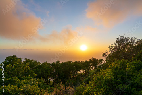 Sunset over the Bay of Navarino in Pylos in Messenia, Greece © akarb
