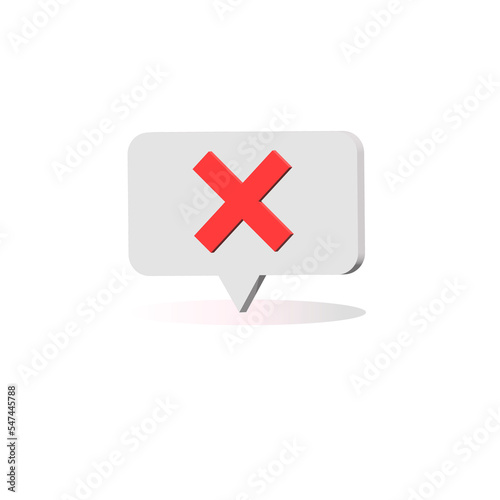 3D icon forbidden, wrong, pointer photo