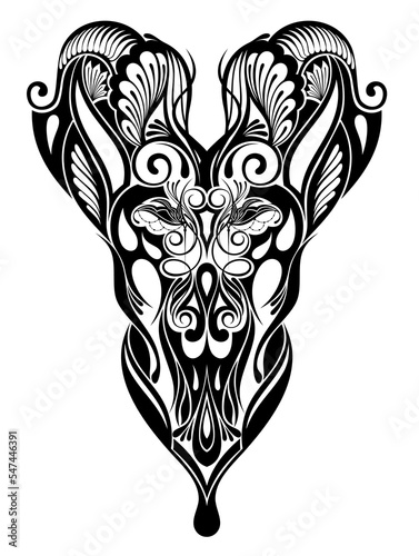Maori ornament sleeve tattoo. Ancient indigenous polynesian style