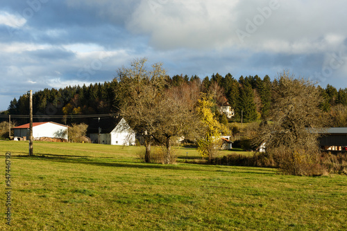 Ländliche Idylle in Gnadenweiler, Teilort der Gemeinde Bärenthal im Landkreis Tuttlingen
