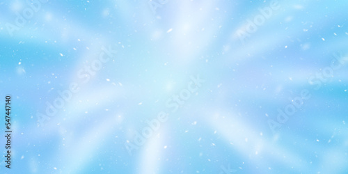 Abstract white light, blurred snow background, Christmas glow design