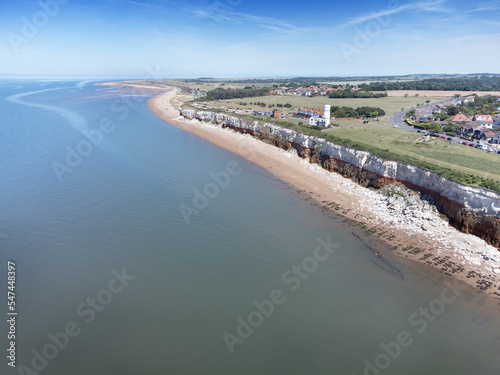 Wallpaper Mural birds eye view above the sea looking at the coastline of england Torontodigital.ca