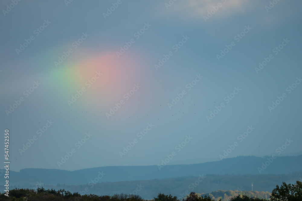 Rainbow halo, red, orange, yellow, green, blue, indigo, violet. Rainbow halo, red, orange, yellow, green, blue, indigo, violet.