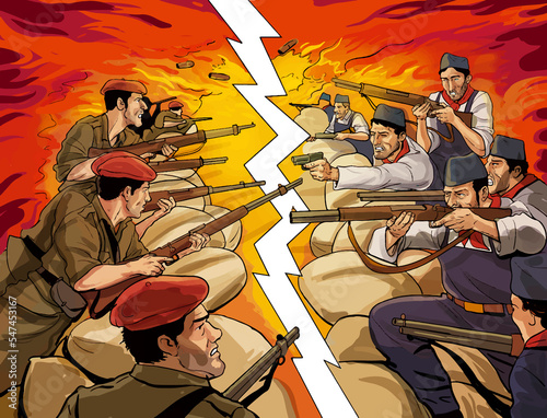 Foto Illustration civil war spain