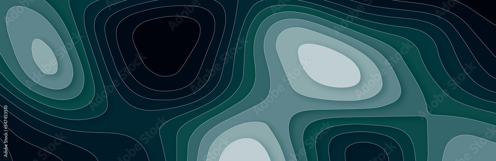 Seamless abstract sky blue green background paper cut realistic ...