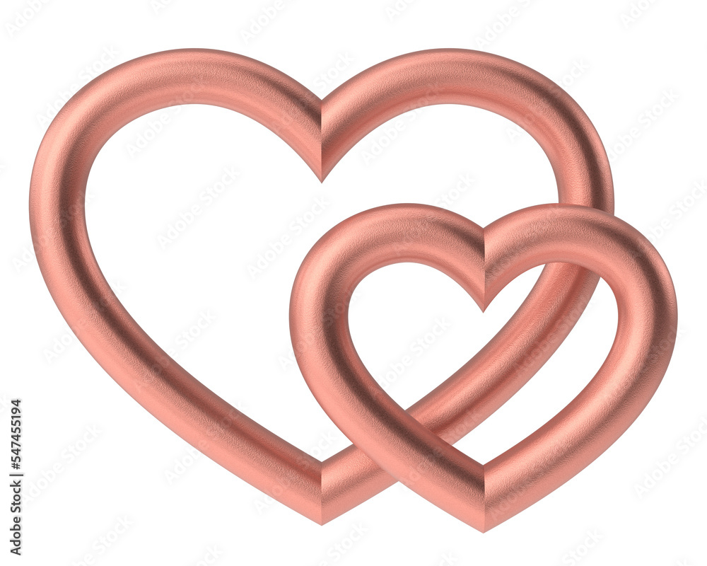 3D heart. Valentine card decoration. 3D illustration. 3D heart. Valentine card decoration. 3D illustration.