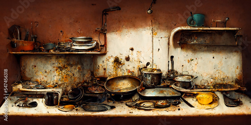 The decoaration of the kitchen was horrizontal and unhealthy with walls and utensils covered in grease. It made you feel disgusted and rejected. photo