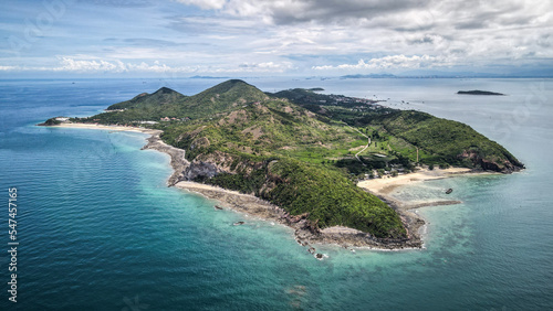 The aerial views of Koh Larn Island in Thailand