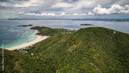 The aerial view of Koh Larn island in Thailand