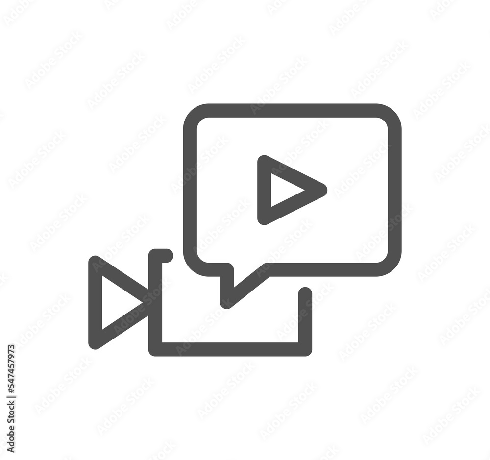 Cinema and video icon outline and linear symbol.
Cinema and video icon outline and linear symbol.