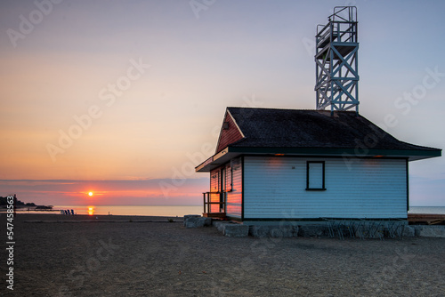 Canvas Print Lifeguard hut.