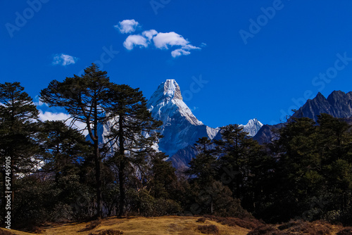 Mt. Amadablam in the Everest Base Camp Region of Solukhumbu, Nepal photo