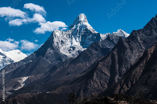 Mt. Amadablam in the Everest Base Camp Region of Solukhumbu, Nepal photo