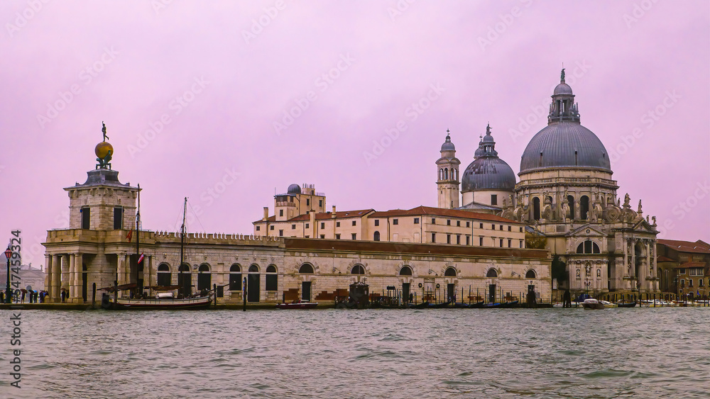Basilica di Santa Maria della salute in Venice at sunrise