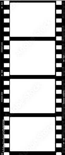 film strip icon isolated on transparent background. tape photo film strip frame, Video Film strip roll,