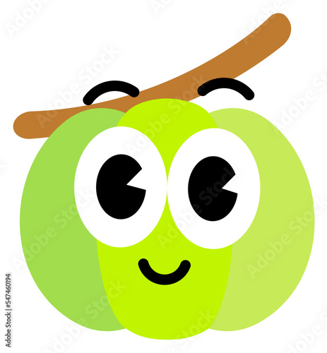 Gooseberry face cute with white stroke