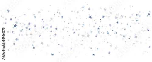 Silver stars vector background, sparkling Christmas confetti falling isolated on white. magic shining flying stars glitter backdrop, sparkle border