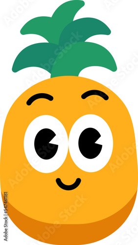 Pineapple face cute 