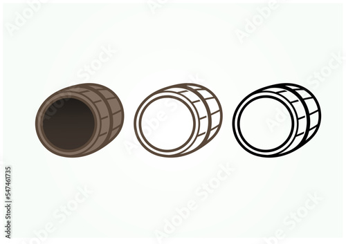 Three barrels vector illustration flat design