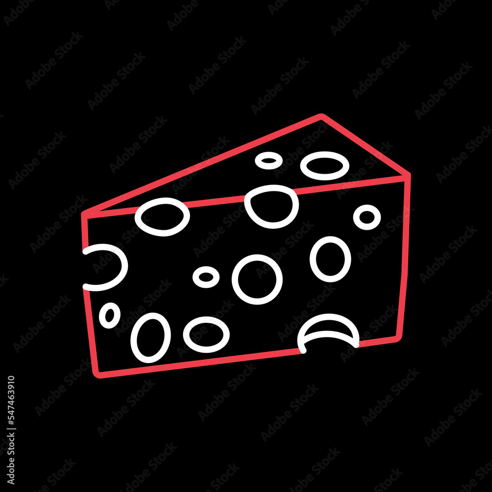 Piece of cheese vector icon. Farm animal sign