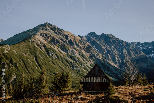 House in the mountains in Tatry National Park, Poland.