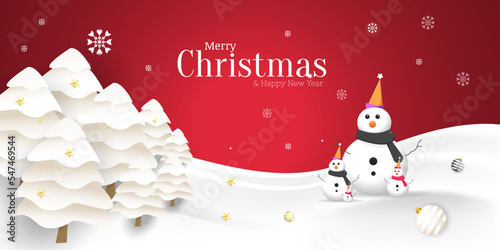 marry Christmas background with snowman template. happy new year 2023