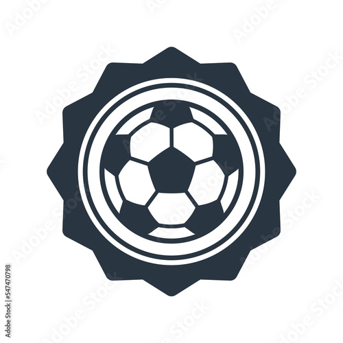 Soccer club emblem. Football badge star logo.