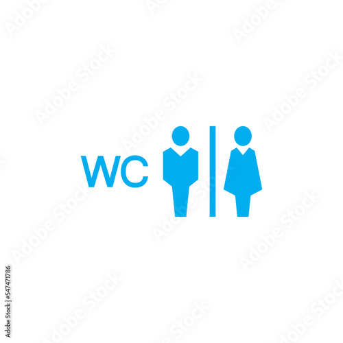 WC Icon  Male and Female Restroom Icon  Toilet Icon Vector Illustration Eps10