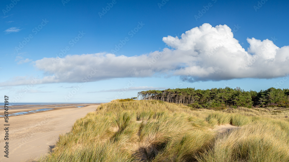 Formby sand dunes panorama