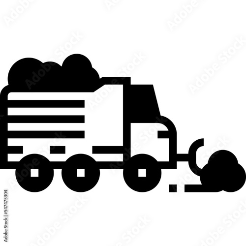 snowplow glyph solid icon