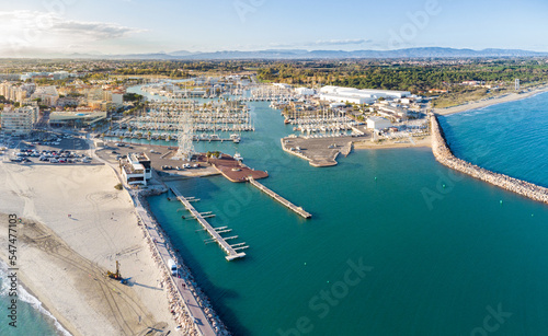 Photos Panorama aérien du port de Canet en Roussillon