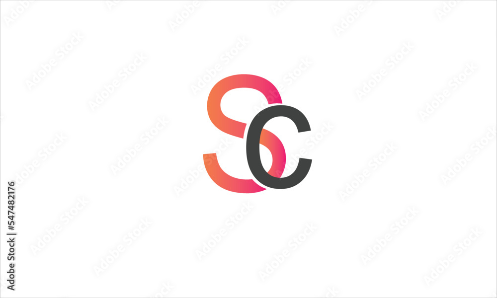 SC,CS,S,C Abstract Letters Logo Monogram with different colors SC,CS,S,C Abstract Letters Logo Monogram with different colors