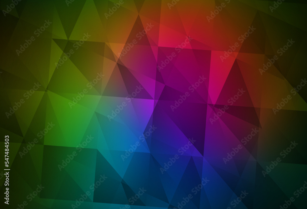Dark Pink, Green vector triangle mosaic template. Dark Pink, Green vector triangle mosaic template.