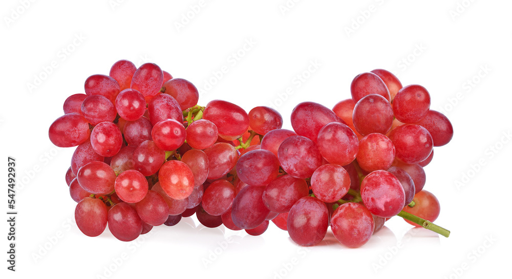 Red grapes isolated on white background. Red grapes isolated on white background.