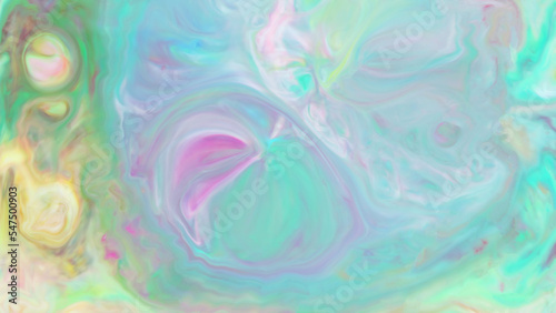 Abstract gradient multicolored background. Colorful spots on water surface. Fluid Art
