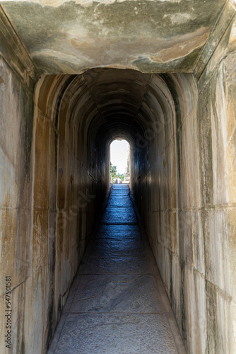 Tunnel from the inner court to the pronaos in the temple of Apollo in Didyma, Didim, Aydın, Turkey.  © bozizmir