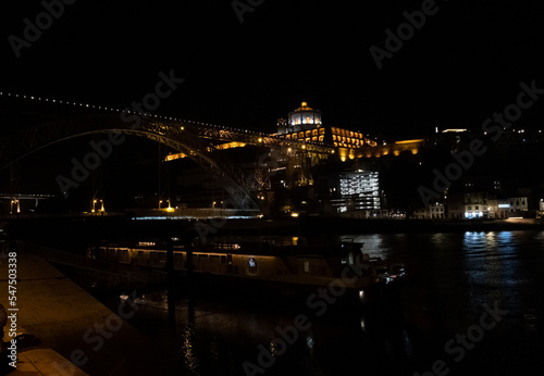 Porto  Portugal  November 12 2022. Dom Luis I Bridge over the Douro River