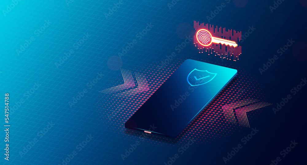 Foto Secure Authentication with Passkey Concept - 3D Illustration