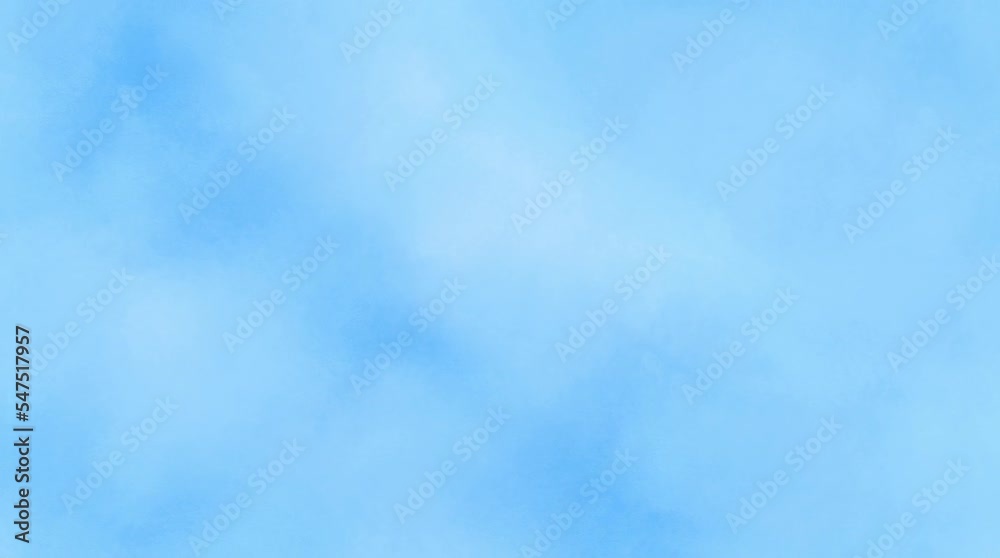 Blue sky with clouds watercolor seamless loopingmotion video backgroud